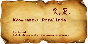 Krompaszky Rozalinda névjegykártya